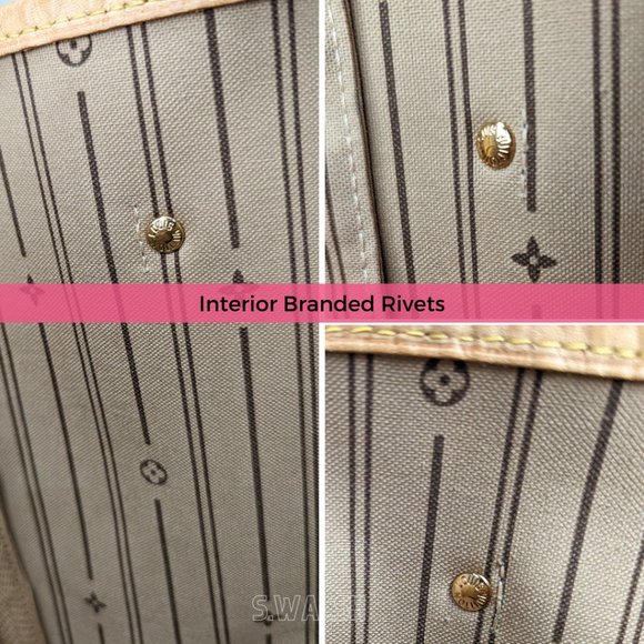 Louis Vuitton LV 👜 MINT Neverfull MM Monogram Beige Tote Bag SD2077 - Picture 8 of 16